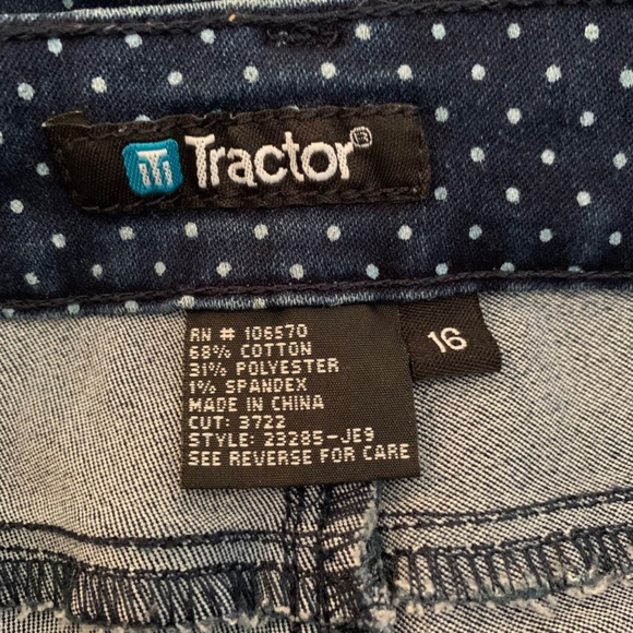 Tractor Girls Blue Polka Dot Stretch Jeggings Size 16 - Picture 7 of 8